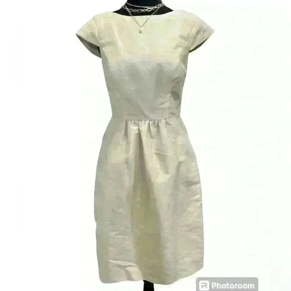 Alfred Sung D570 Champagne Cap Sleeve Dress - Picture 1 of 8